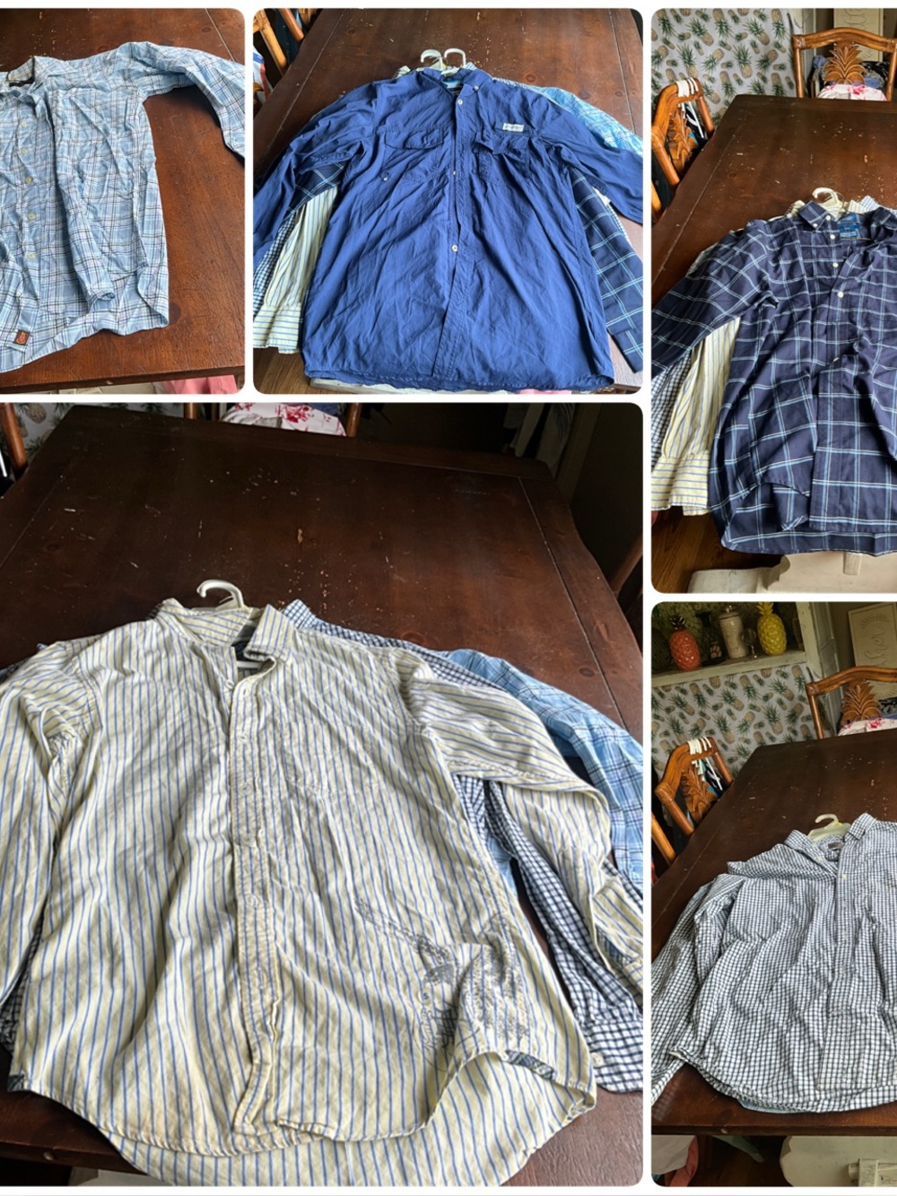 5 piece lot men’s LS Button up shirts